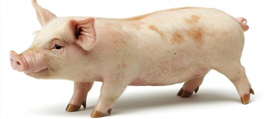 Professional Image of Young Outdoor Raised Organic Pigs