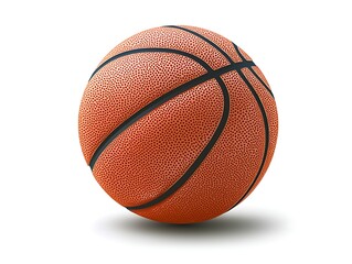 Obraz premium Orange basketball on white background (1)