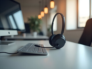 microphone and headphones