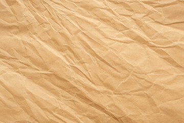 Abstract crumpled and creased recycle brown paper texture background