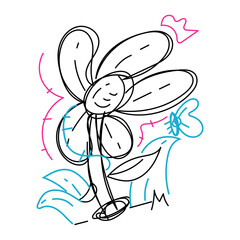 Vector Doodle Illustrations in various abstract shapes	