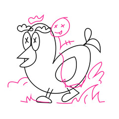 Vector Doodle Illustrations in various abstract shapes	