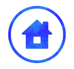  青い星空｜家アイコン