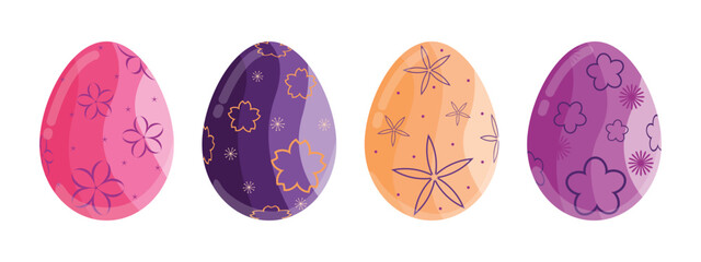 Colorful Pastel Easter Eggs Decorations