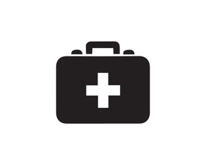 Fototapeta premium first aid box vector illustration with editable strokes and shape