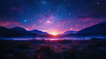 Fototapeta premium starry highlands,