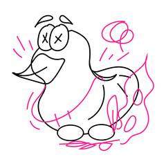 Vector Doodle Illustrations in various abstract shapes	