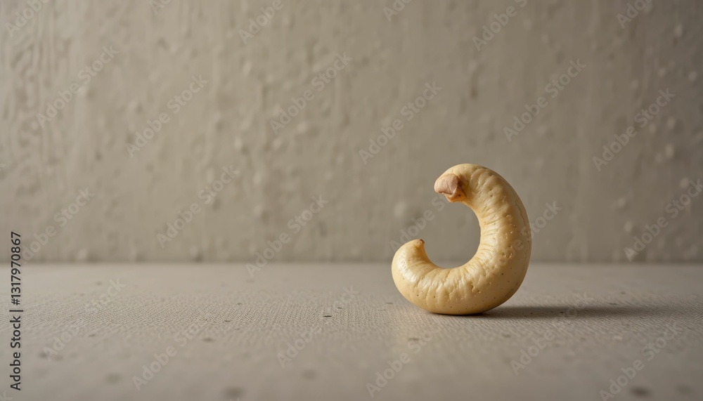 Aufkleber unique curved natural object on simple background in close up
