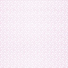 Soft pastel pink seamless pattern with tiny cloud-shaped hearts and gentle gradient. Cute dreamy background perfect for baby products, stationery, and Valentine themes.