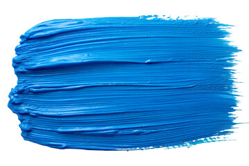 Bold Blue Brushstroke with Textured Edges