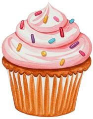 cupcake isolated on white background