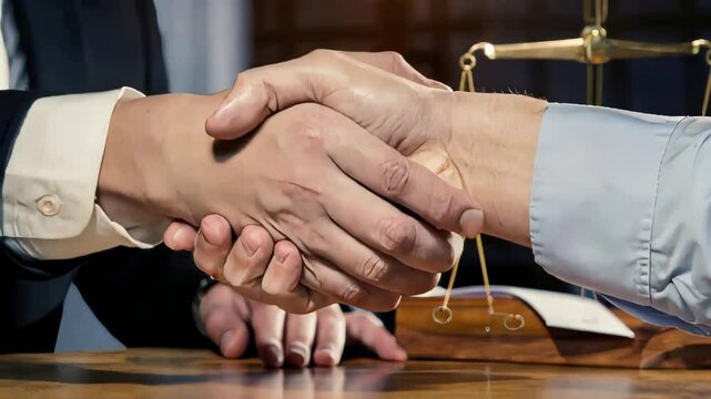 close up of business handshake