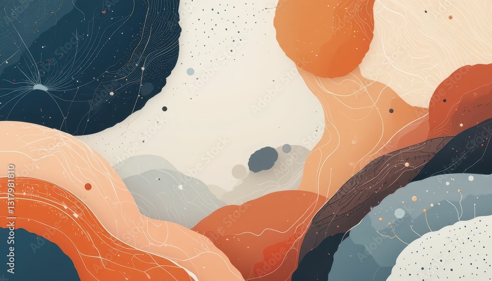 Aufkleber abstract colorful background design with shapes and textures
