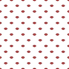 Red lips seamless pattern on white background. Playful, flirty design perfect for Valentine’s Day, beauty branding, makeup packaging, and fun textiles.