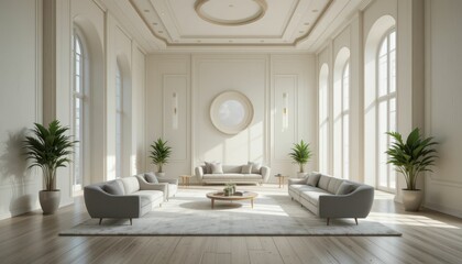 Modern Minimalist Living Room With Bright Natural Light