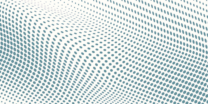 Fototapeta Abstract geometric dot pattern background. Seamless repeating cute hand drawn dots vector. Fun random design elements. Illustration in blue colors