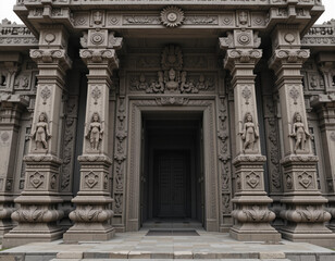 Obraz premium Sacred Temples – Stunning Hindu Temple Illustrations for Spiritual and Cultural Inspiration