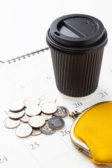 コンビニコーヒーとカレンダー