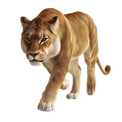 Obraz premium Tiger is walking on transparent background