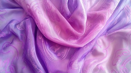 Fototapeta premium Luxurious Purple and Pink Satin Fabric with Shiny Silk Texture, Elegant Textile Background for Fashion and Interior Design