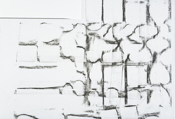 black abstract pattern on white paper