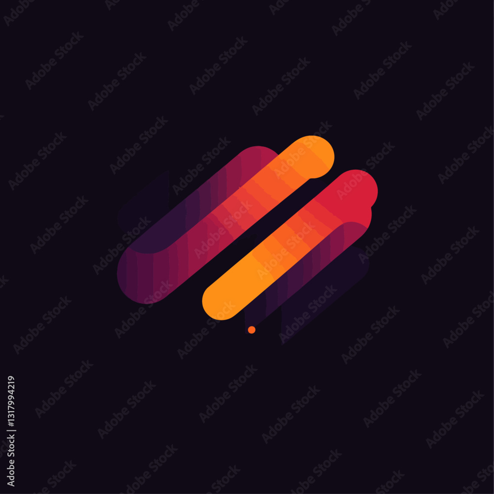Poster abstract gradient shapes on dark background