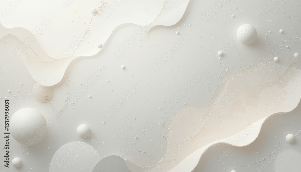 Aufkleber abstract soft textures with curves and spheres on light background
