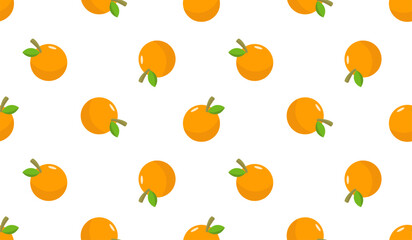 Seamless pattern with orange fruit