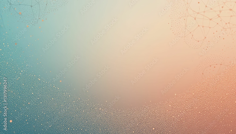 Poster abstract digital background with soft gradient and network design