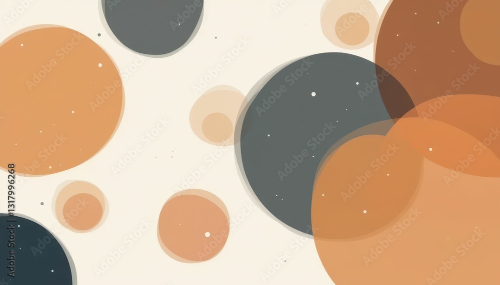 Poster abstract background with colorful circles and soft texture design