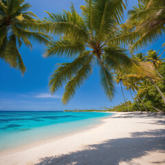 Fototapeta premium palm trees on the beach
