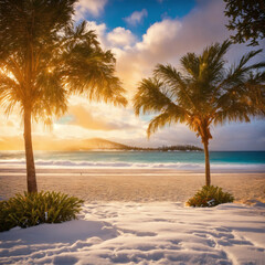 Fototapeta premium sunset in beach