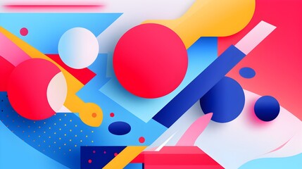 Clean Background Postmodern Geometric Poster Art with Creative Abstract Typography and Bold Design