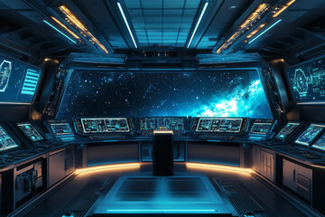 Obraz premium A high-tech control room