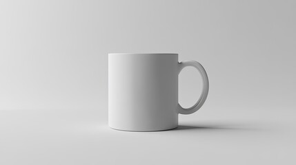 Fototapeta premium Elegant white mug mockup perfect for showcasing designs and beverages
