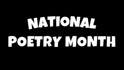Fototapeta premium Poetry Month background animation illustration 