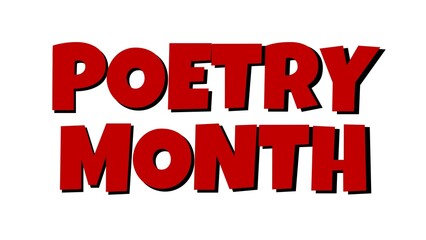 Poetry Month background animation illustration 