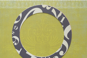 number frame on green decor scrapbooking paper