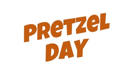 Pretzel Day background animation illustration