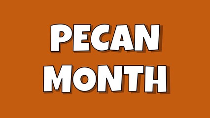 pecan month background animation illustration