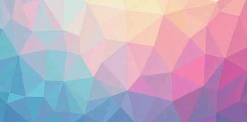 Fototapeta premium Triangle mosaic pattern in soft pastel colors with gradient effect, Modern, Artistic