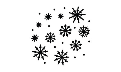 Snowflakes Pattern Winter Festive Decoration Art
