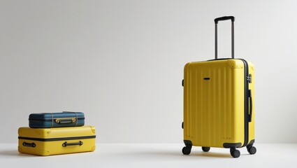 Fototapeta premium Suitcase travel luggage isolated white background