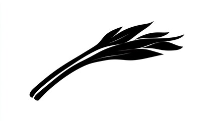 Lemongrass stalks, kitchen herb, white background, cooking ingredient