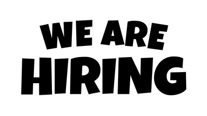 We are hiring text illustration Background