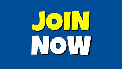 Fototapeta premium Join us now, join our team, register now, recruitment text illustration Background