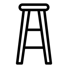 Bar stool icon. Vector line icon