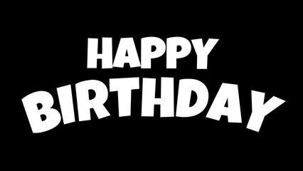 Happy Birthday text illustration Background