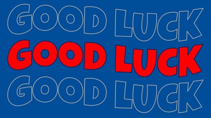  good luck text illustration banner