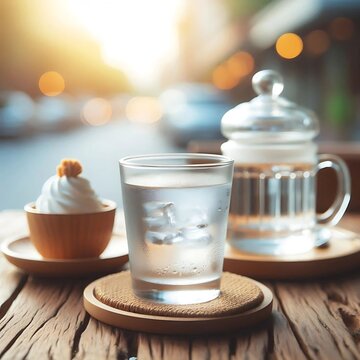 pastery and glass of water 